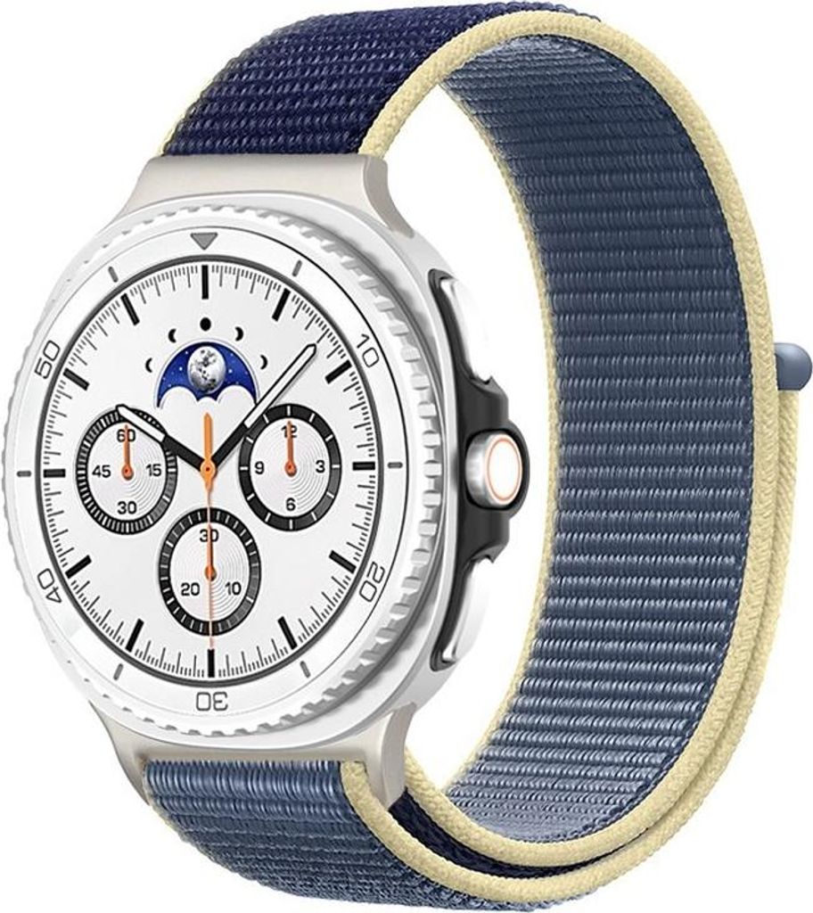 INF Nylon Klettband für Samsung Watch 8/8 Classic, Komfortabel & Sicher Blau
