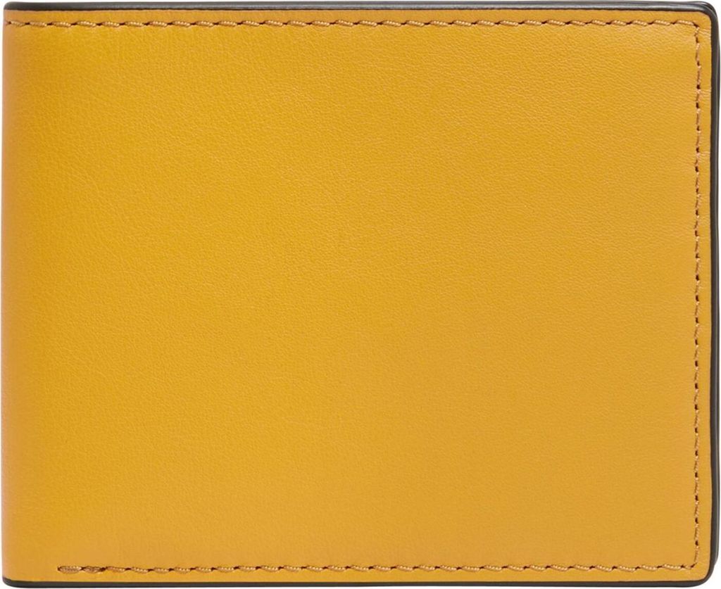 FOSSIL Leder Geldbörse Steven FPW Bifold Wallet Mustard gelb
