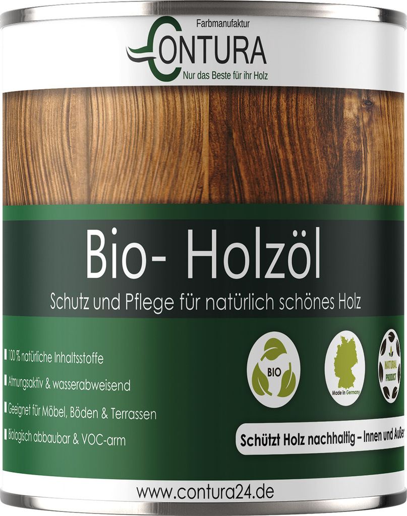 Contura Holzöl Hartöl Holzschutz für Holz Öl Möbel Natur Pflegeöl - 375ml