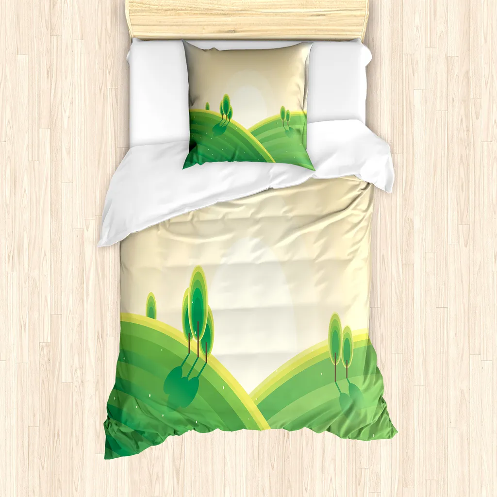 Copripiumino 135x200 Verde Celtico ABAKUHAUS Anallergico + Federa