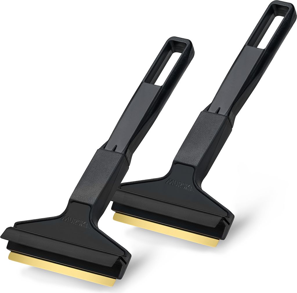 2x Eiskratzer Auto Messing MURSKA Eisschaber 21cm schnell, einfach & mühelos Scheibenkratzer Messingklinge Finnland Schwarz