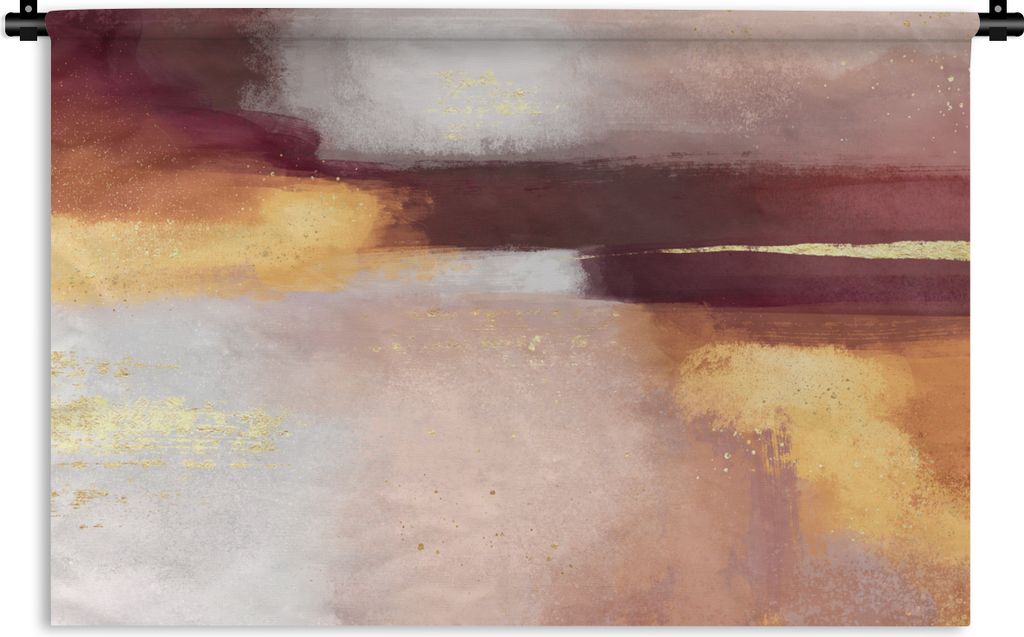 MuchoWow Wandteppich Wandbehang Malen - Abstrakt - Pastell 150x100 cm Tapisserie Dekoration Wandtuch - Waschbar - Tapisserien - Wand-Decke