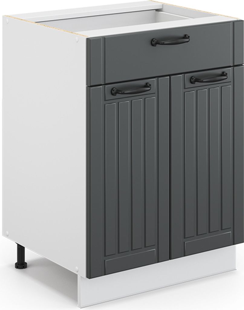 Badschrank Vicco Fame-Line Anthrazit 60 x 82 cm mit Schublade, ohne Arbeitsplatte, Model 43534