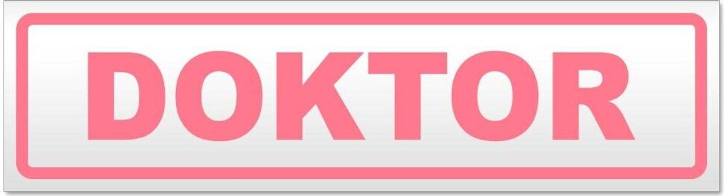 Kiwistar - Autoaufkleber - Hellrosa - 45 x 12 cm - Doktor - Hinweis Aufkleber Sticker für Auto, Kfz, Fahrrad, PKW, LKW