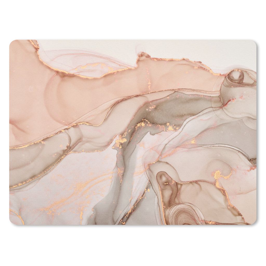 MuchoWow Mauspad Mousepad Marmor - Rosa - Rosa 40x30 cm - Mousepads - Maus Mat - Pad - Mausunterlage - Anti Rutsch