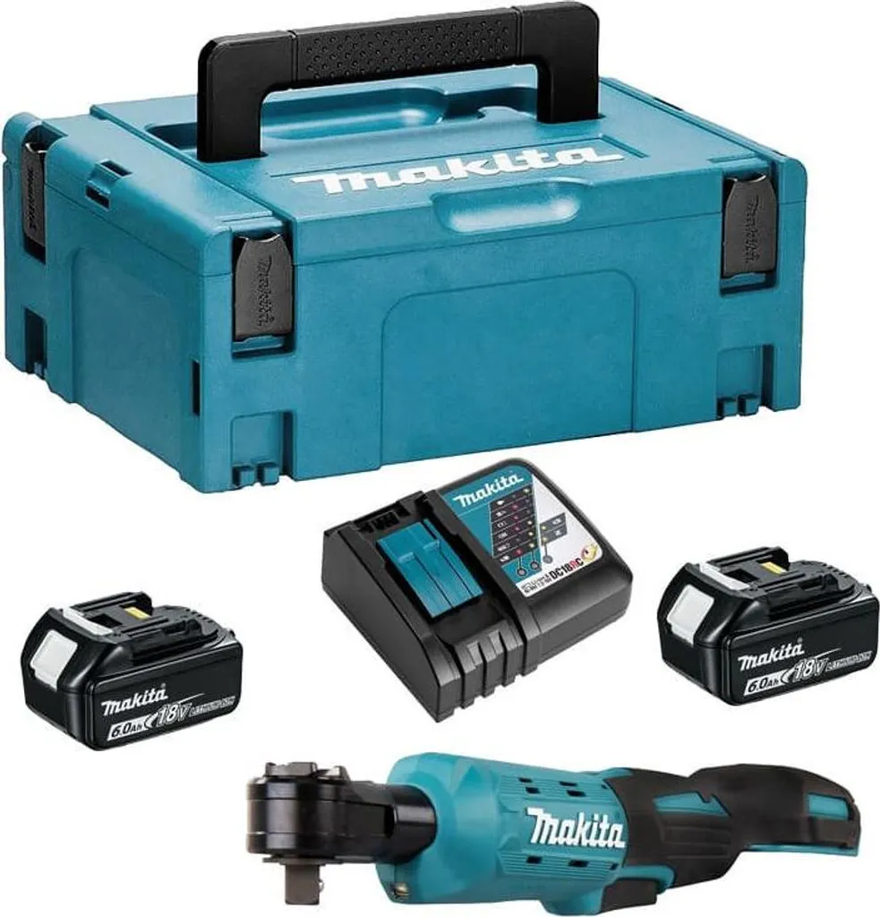 Makita DWR180RGJ Clé à Cliquet 18V Li-Ion 47,5 Nm avec 2 Batteries 6Ah