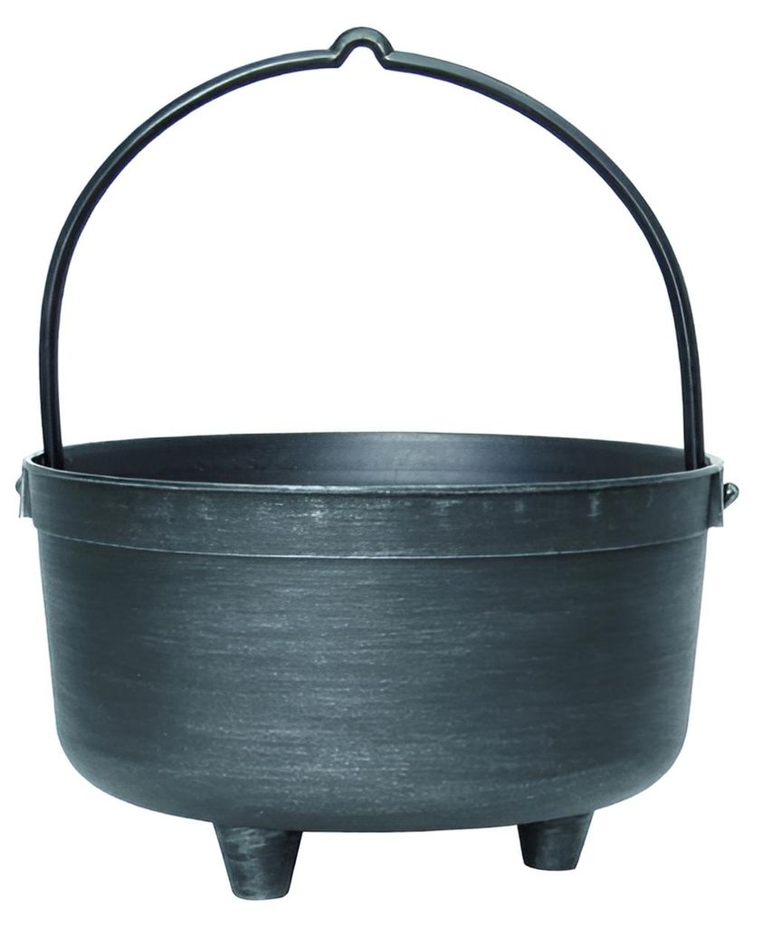 Großer Hexenkessel mit Henkel Schwarz-Silber 25cm Produktbild 