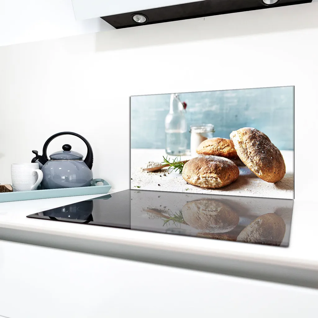 Piastra di copertura del fornello 90x52 copertura del piano cottura in ceramica alzatina di vetro tagliere deco, pane cucina - 3