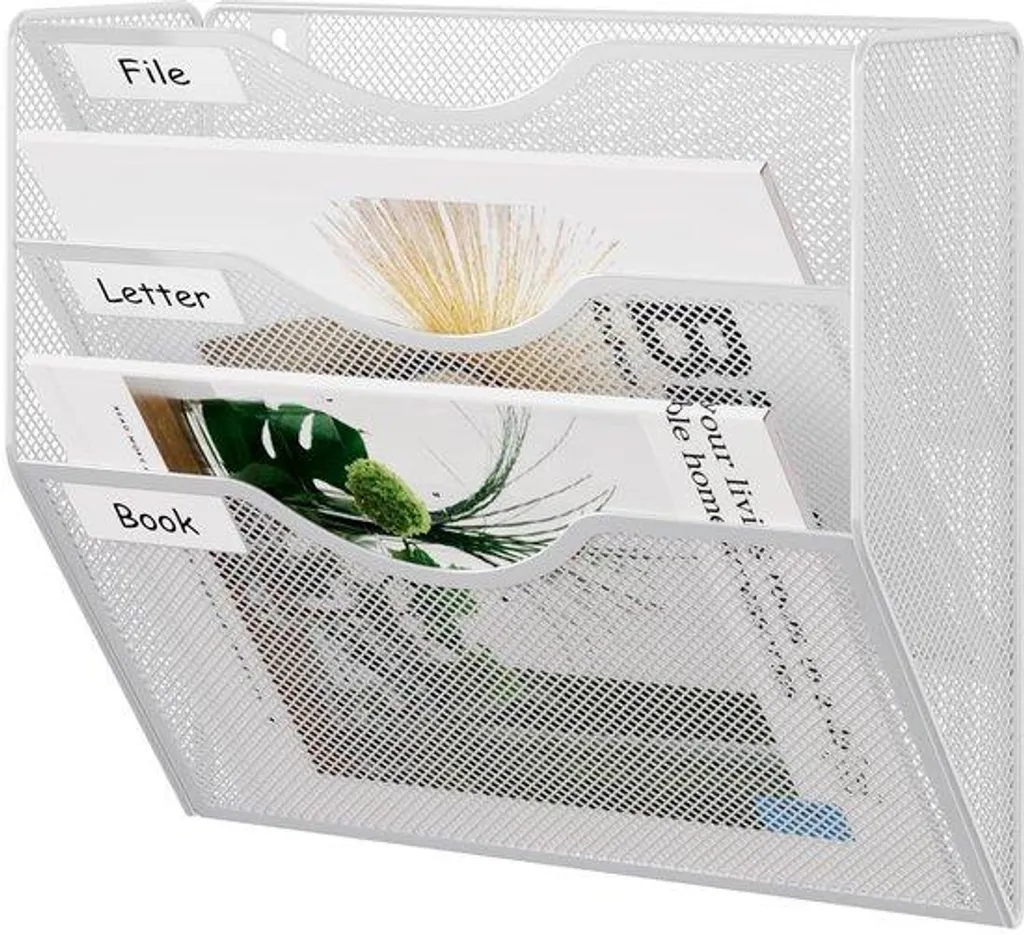 Porte-documents A4 métallique blanc : fini le désordre sur votre bureau