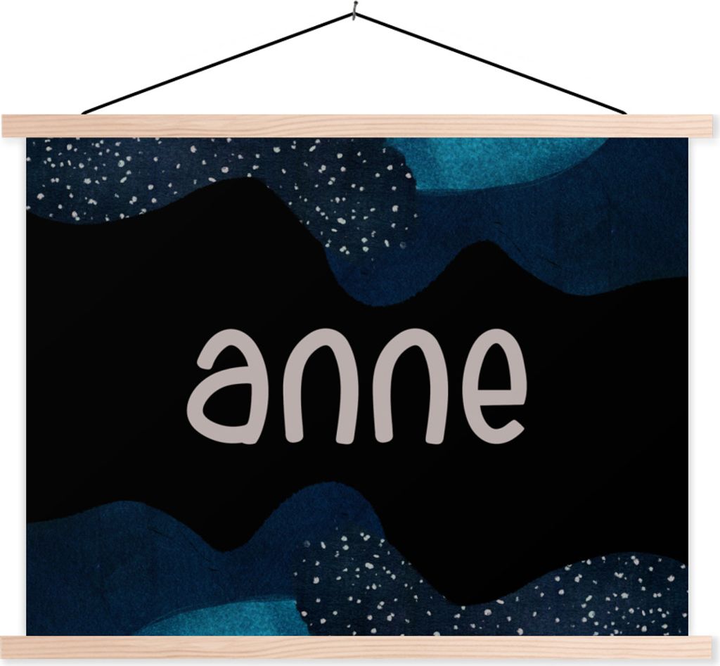 MuchoWow Textilposter Anne - Pastell - Mädchen 60x45 cm mit holzfarbenen Rahmen - Bild