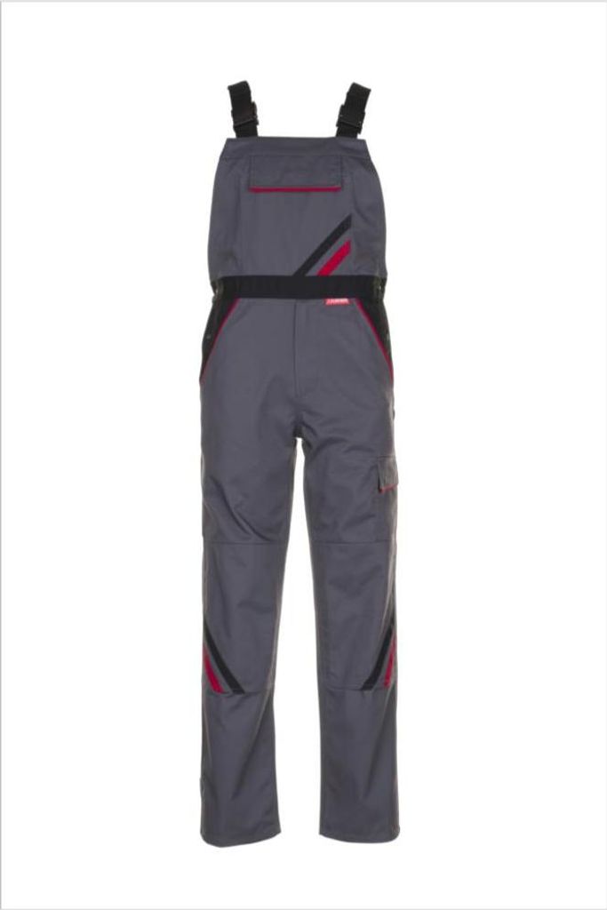 Planam Latzhose Highline Gr. 25 schiefer/schwarz/rot Produktbild 