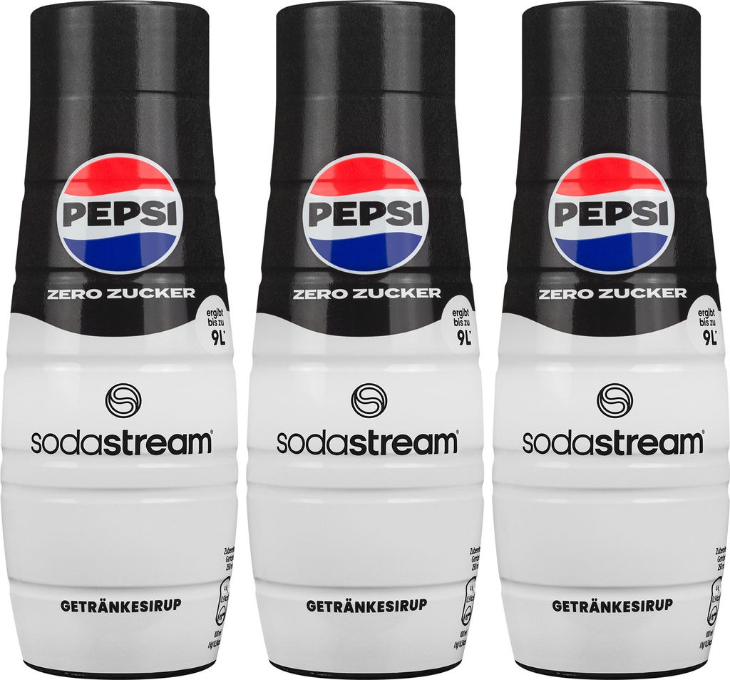 SodaStream Pepsi Max Sirup 3x440ml Zuckerfrei Getränkekonzentrat