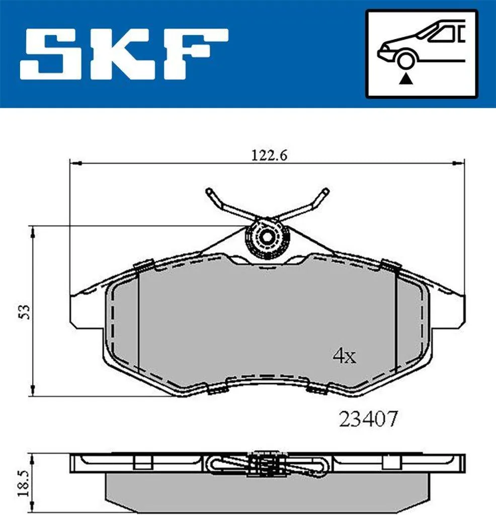 Plaquettes de frein SKF VKBP80041 d'origine OE 425345 pour C2 C3