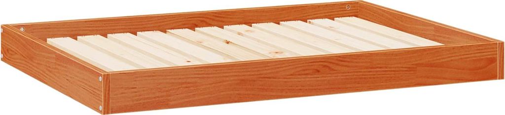 Hundebett Wachsbraun 101,5 x 74 x 9 cm Massivholz Kiefer