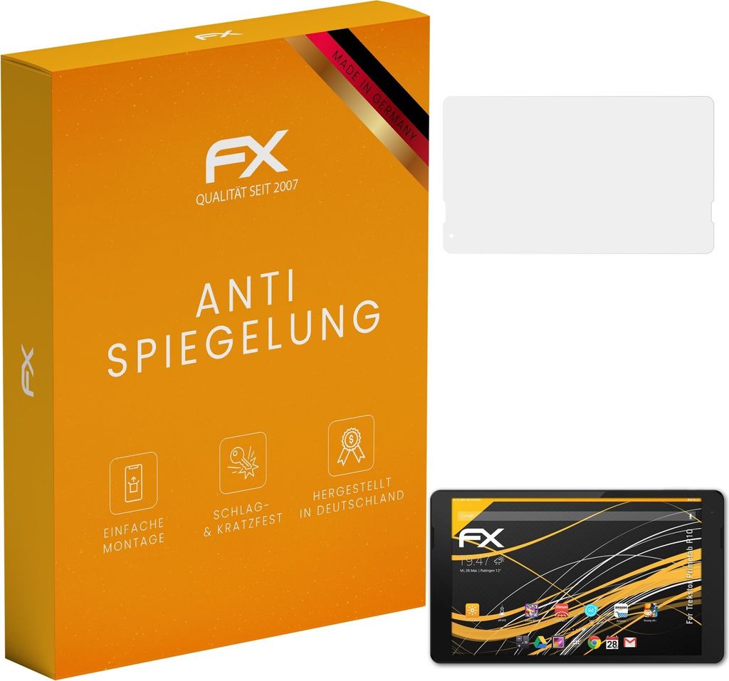 atFoliX FX-Antireflex 2x Schutzfolie kompatibel mit Trekstor Primetab P10 Displayfolie