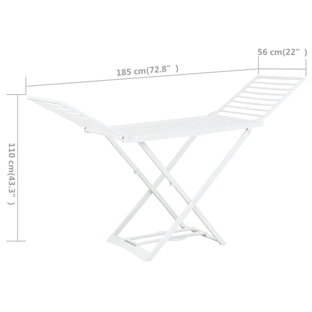 Étendoir à linge pliable blanc d'intérieur format compact 18 mètres - 10