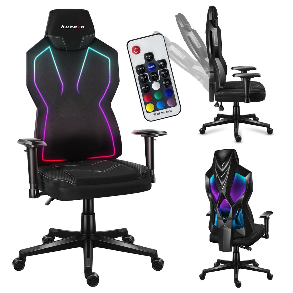 Huzaro Combat 6.2 Black RGB | LED osvětlení Herní židle Obrázek produktu 