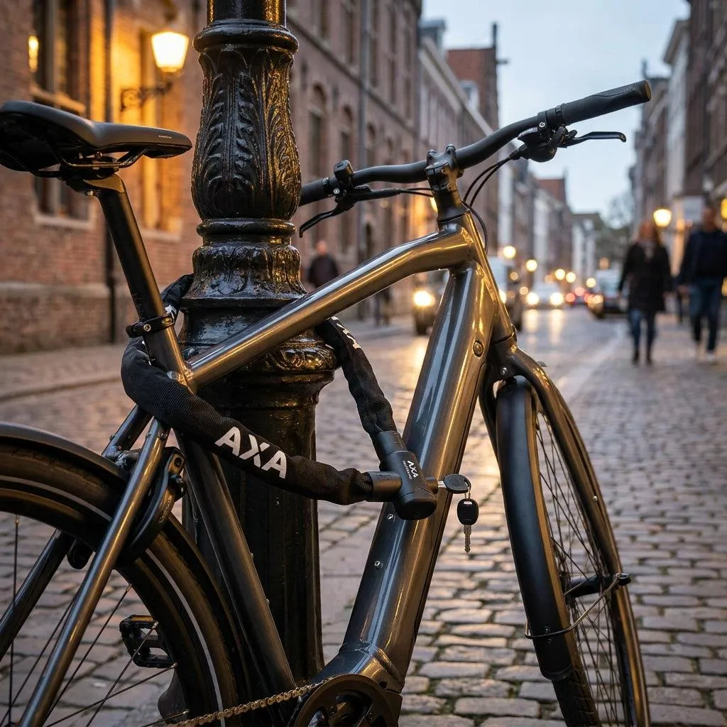 Chaîne AXA Plug-In ULC Pro 100 Noir : double sécurité pour antivol cadre