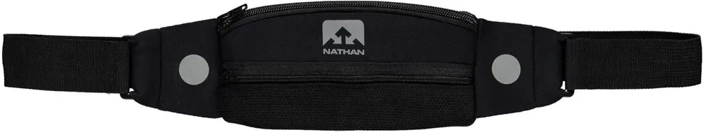 Ceinture Running Nathan 5K Pak Belt Noire Ajustable et Ultra Légère T1