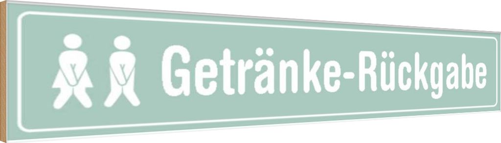 vianmo Holzschild 10x46 cm Getränke - Rückgabe WC Warnschild Hinweisschild
