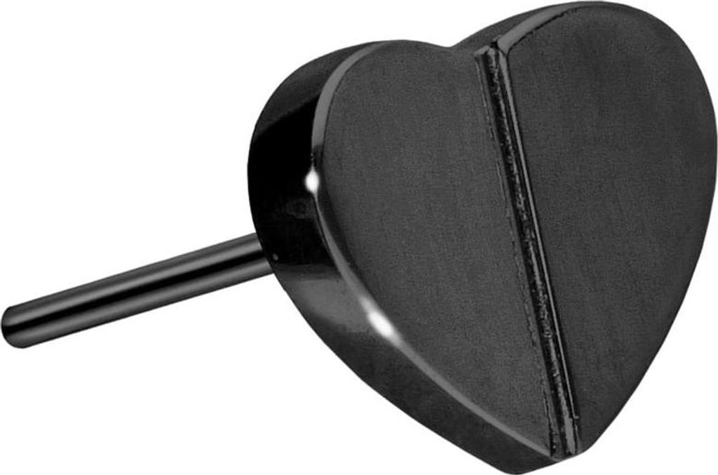 Piercing-Zubehör Titan Aufsatz mit Push Pin HERZ