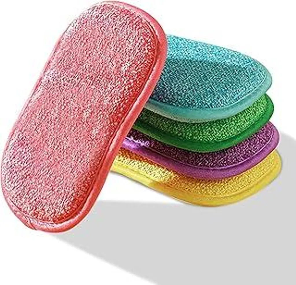 Spugne Cucina Grandi 16x10x2 cm - 5 Pezzi in Microfibra Morbida