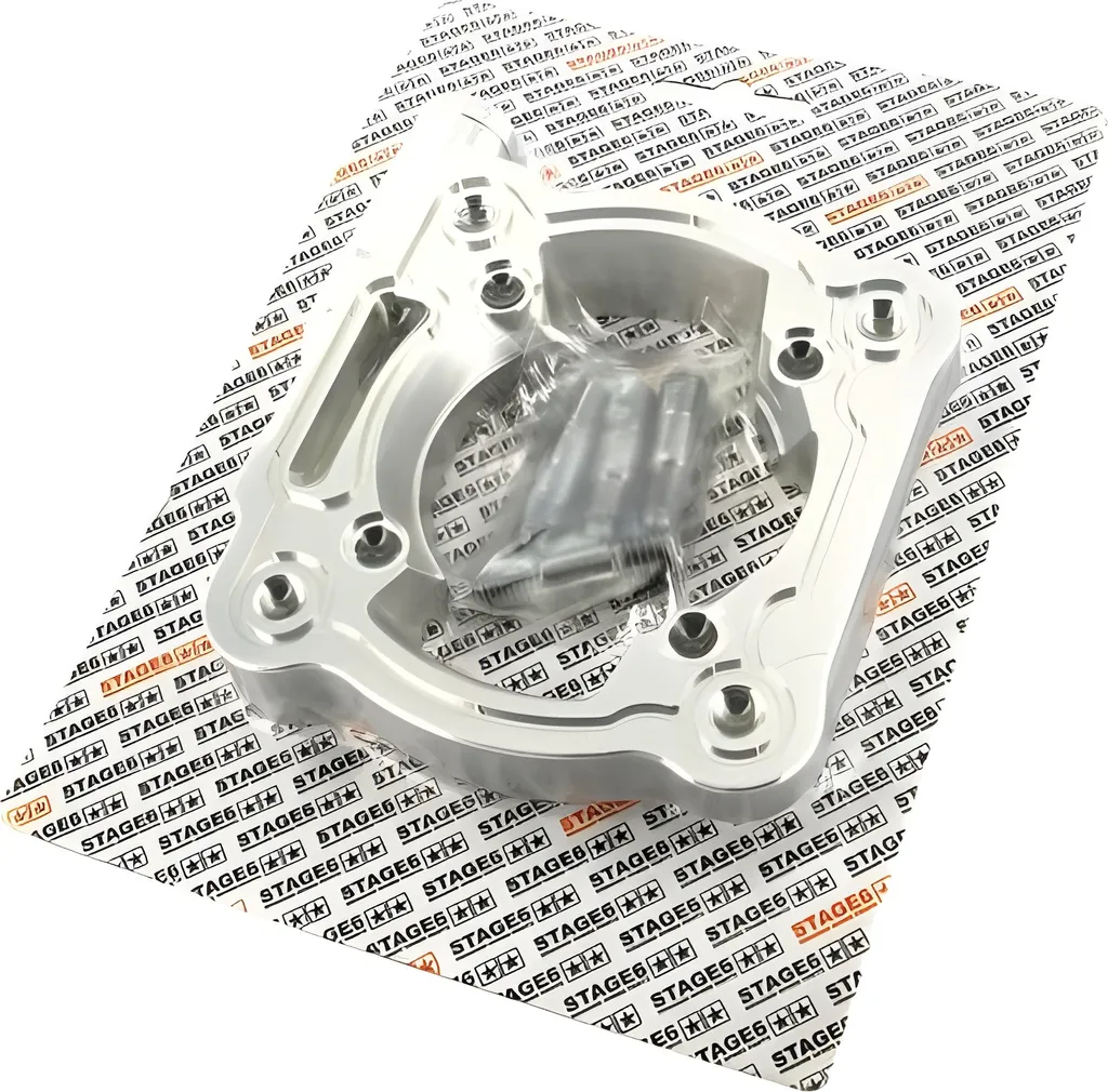 Fixation pour Cylindre Stage6 R/T 70cc : Adaptateur Alu Aprilia et SR