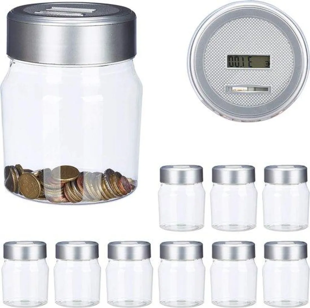 Grande Boîte à Pièces Digitale et Tirelire Compteuse Automatique 12L