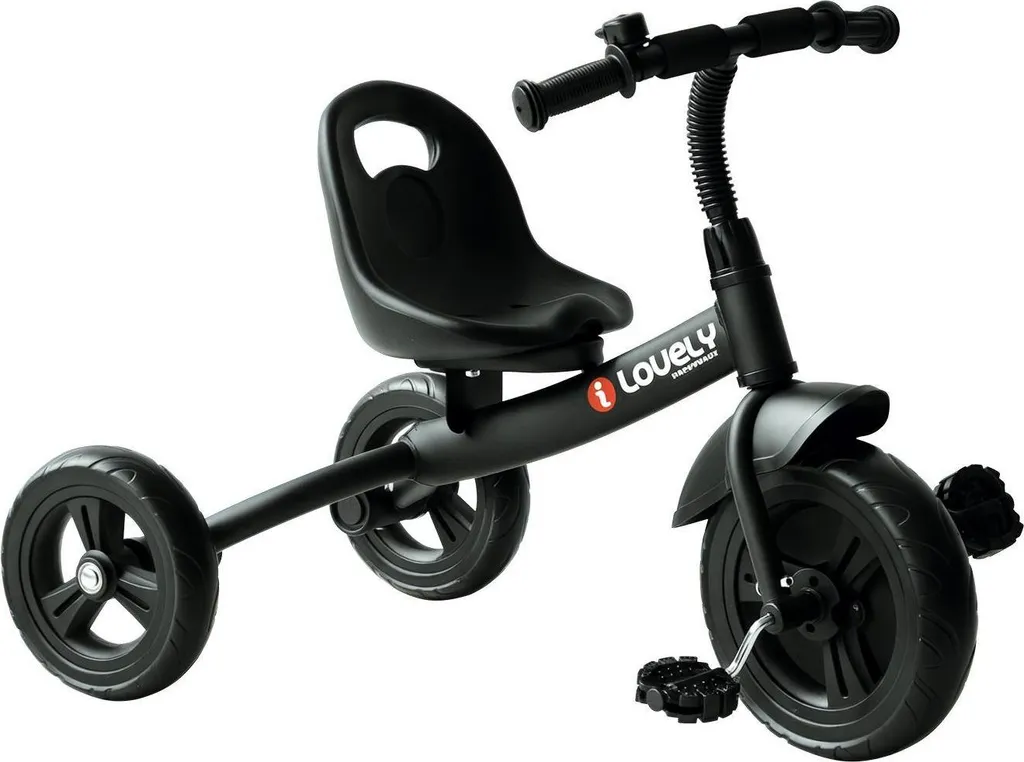 Tricycle pour Enfants avec Pédales Antidérapantes et Garde-Boue Rouge