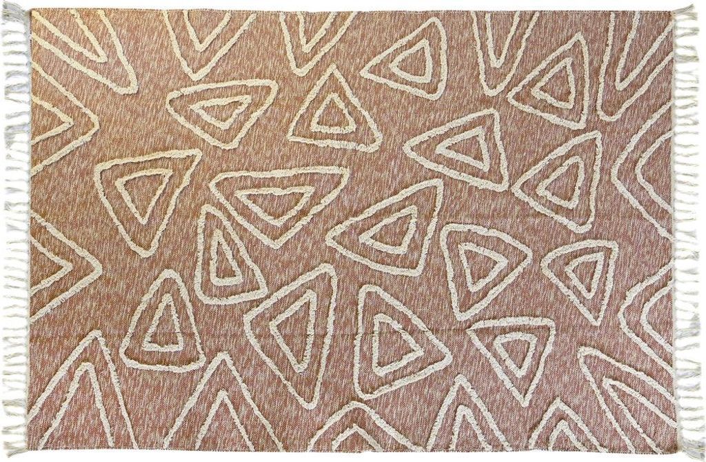 Teppich DKD Home Decor Rosa Terrakotta Weiß Randbereich Urban (160 x 230 x 1 cm)