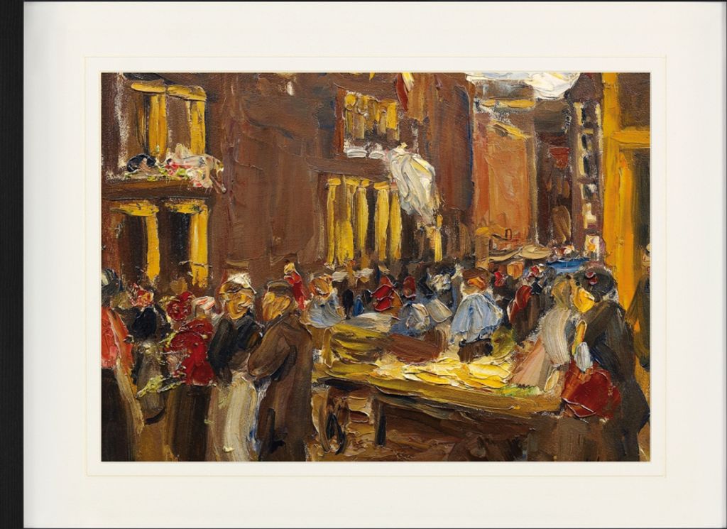 Max Liebermann Gerahmtes Bild Mit Edlem Passepartout | Wand-Bilder | Im Bilderrahmen - Judengasse In Amsterdam, 1905 (60 x 80 cm)