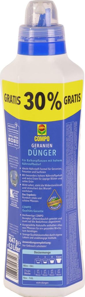 Geraniendnger (1,3 l) | Dnger von COMPO Dnger