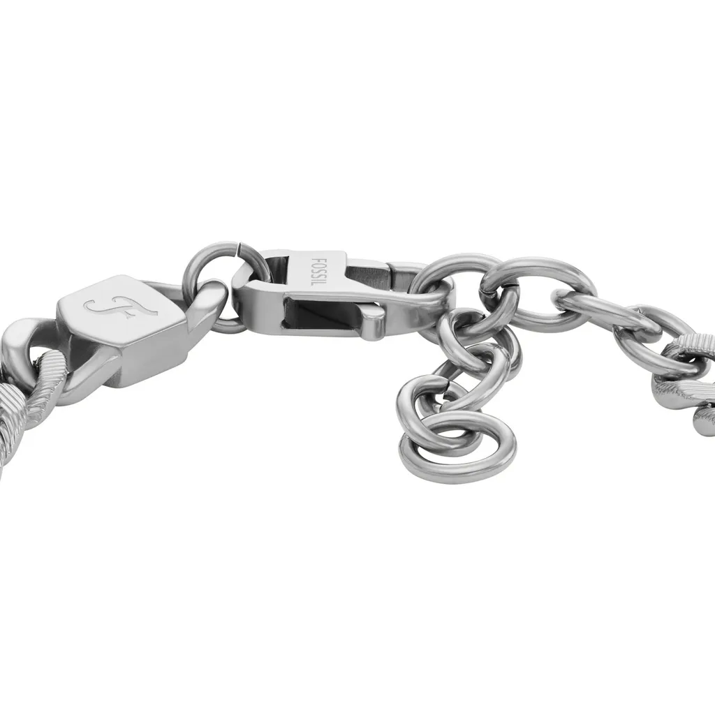 OFFERTA Fossil Harlow Linear Bracelet | Argento Acciaio Uomo - 3