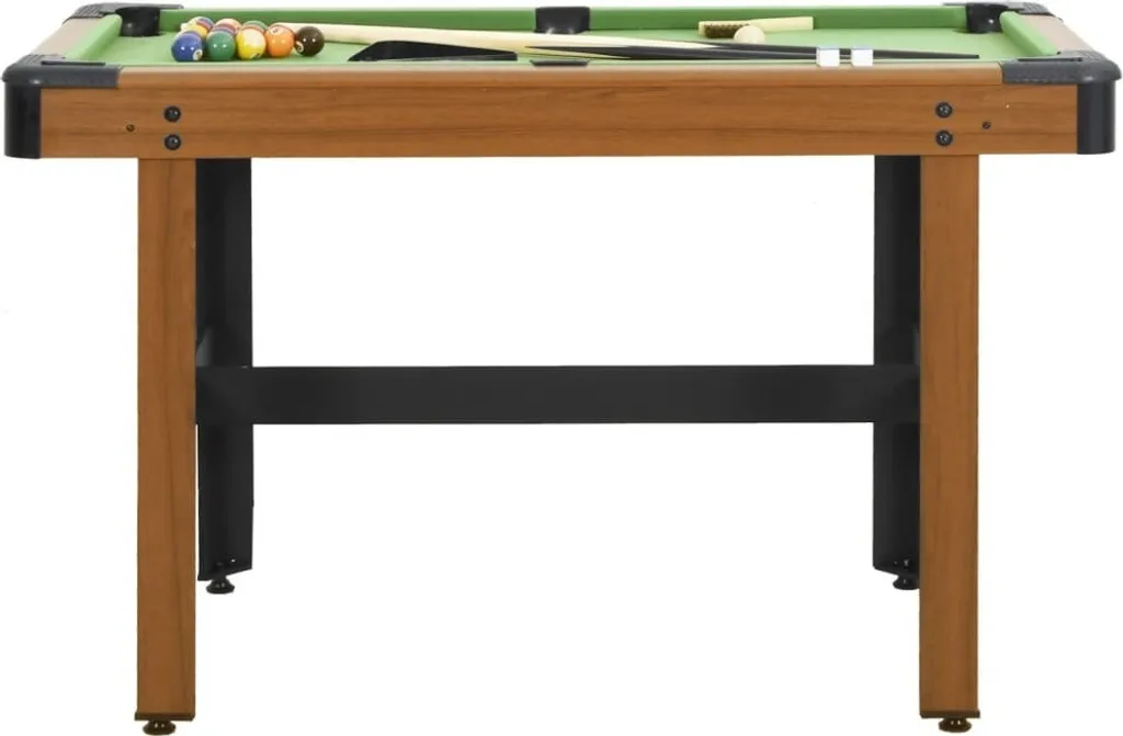 Table de Billard Américain Compacte 122 cm avec Pieds Stables Marron