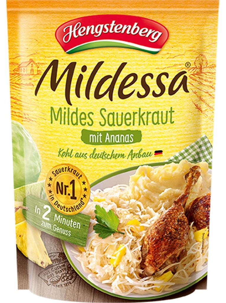 Hengstenberg Mildessa Mírné kysané zelí s ananasem v sáčku Obrázek produktu 