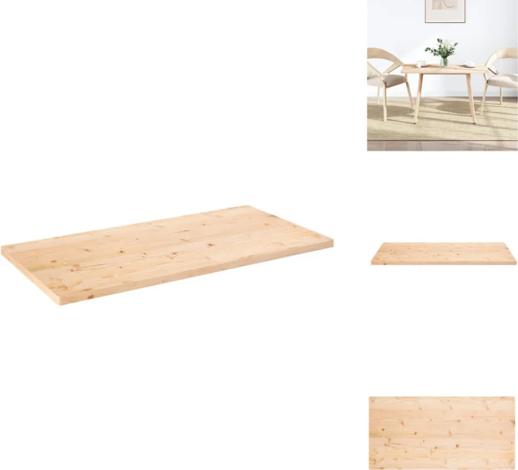 Top Tavolo in Legno di Pino 110x60 cm | Design Naturale vidaXL