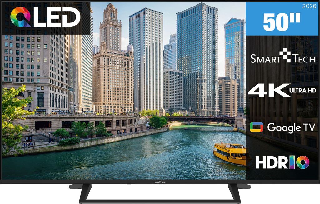 Smart Tech Tv Qled 50" 4K Uhd Google Tv 50QG06K Dvb-T2/S2 Produktbild 