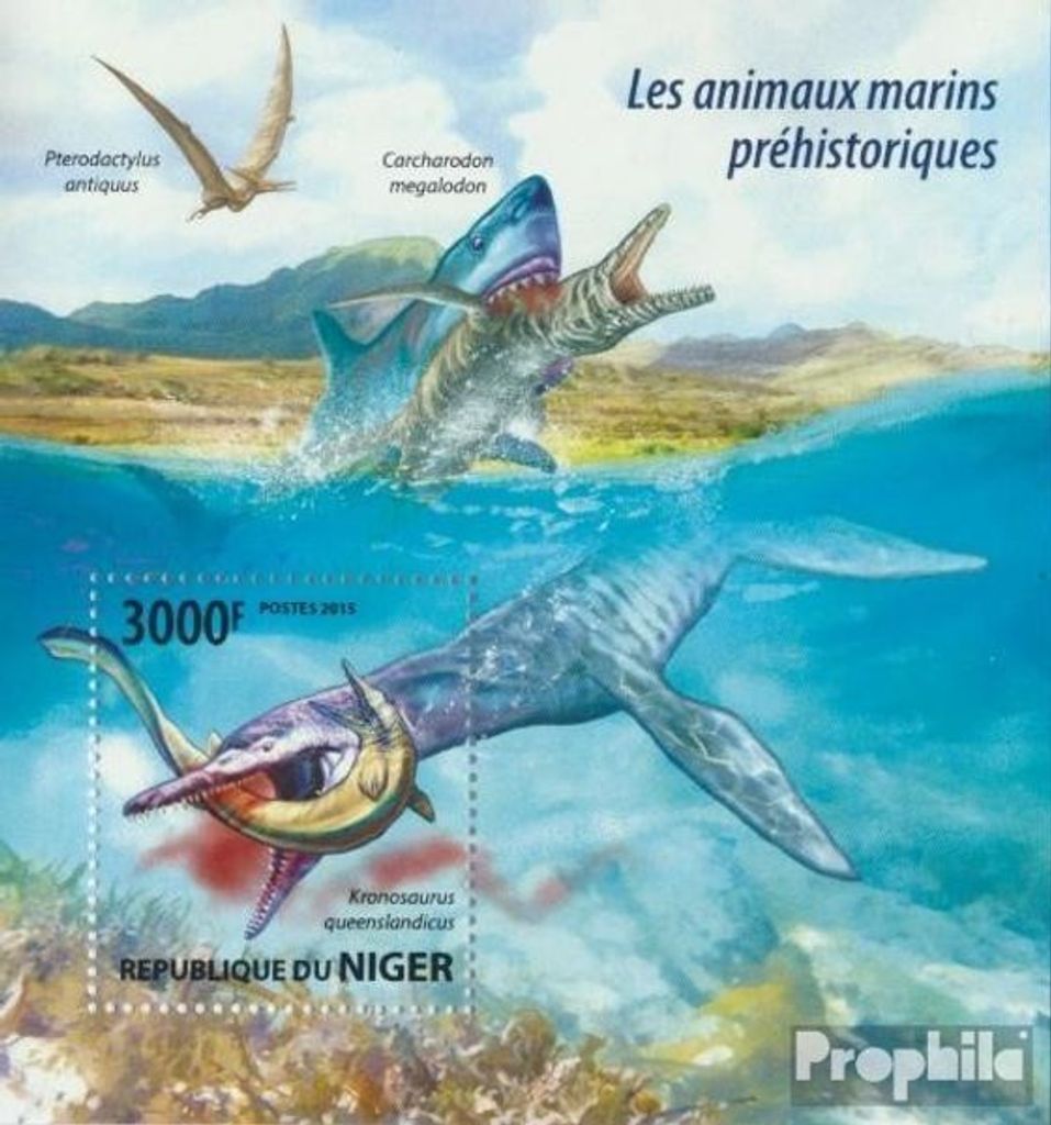 Briefmarken Niger 2015 Mi Block 429 (kompl. Ausg.) postfrisch Prähistorische Wassertiere