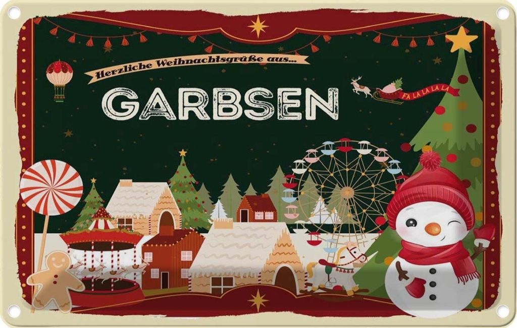 vianmo Blechschild 20x30 cm Weihnachten aus GARBSEN