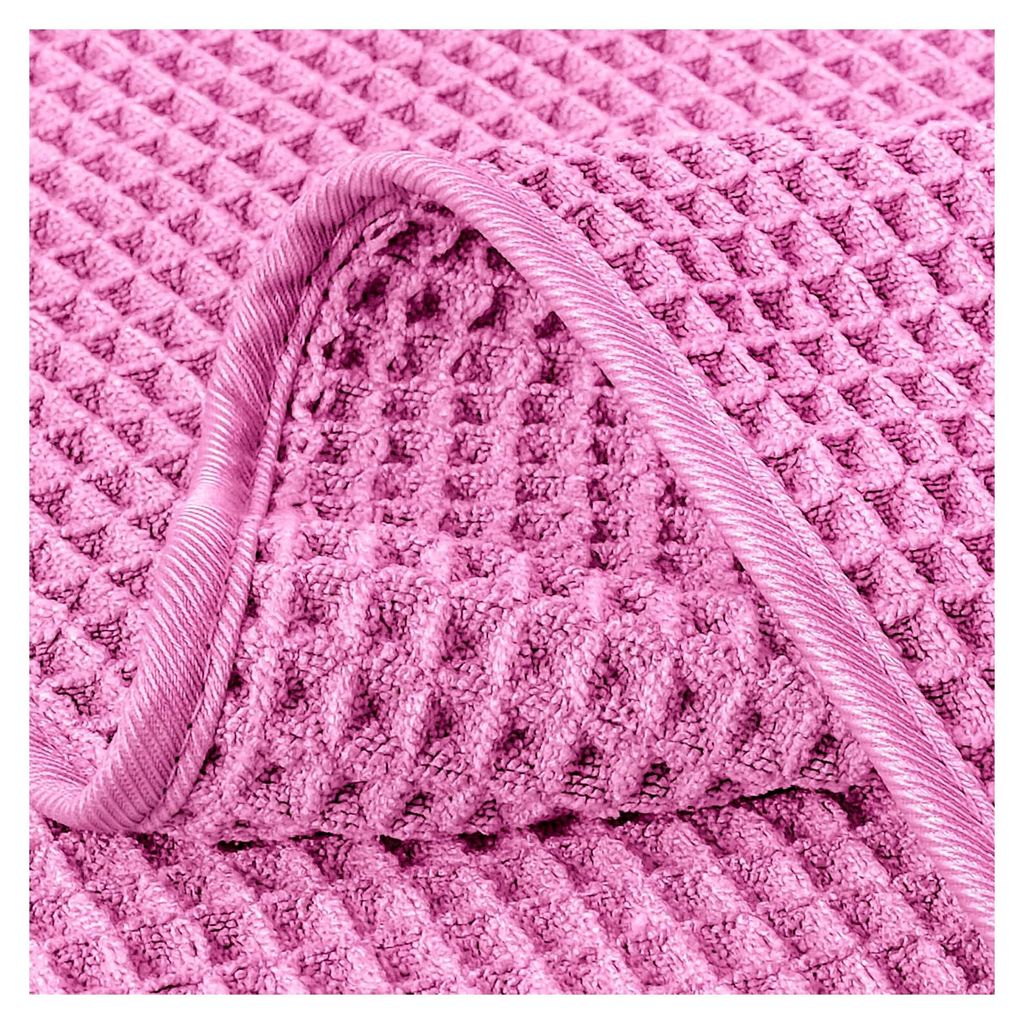 Mikrofaser-Waschlappen - fusselfrei - Waffelstruktur - Rosa - 33 x 33 cm - 4 Stück