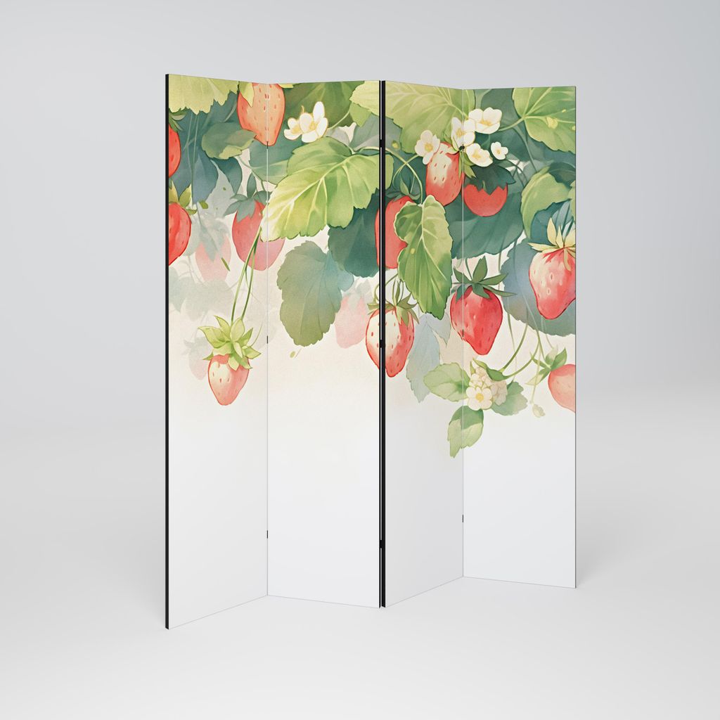 SpaceRebels Paravent Raumteiler - 4-teilig Raumtrenner, Druck 2-Seite - Raumtrenner - Trennwand Wohnung - Room Divider - Spanische Wand Deko Modern...