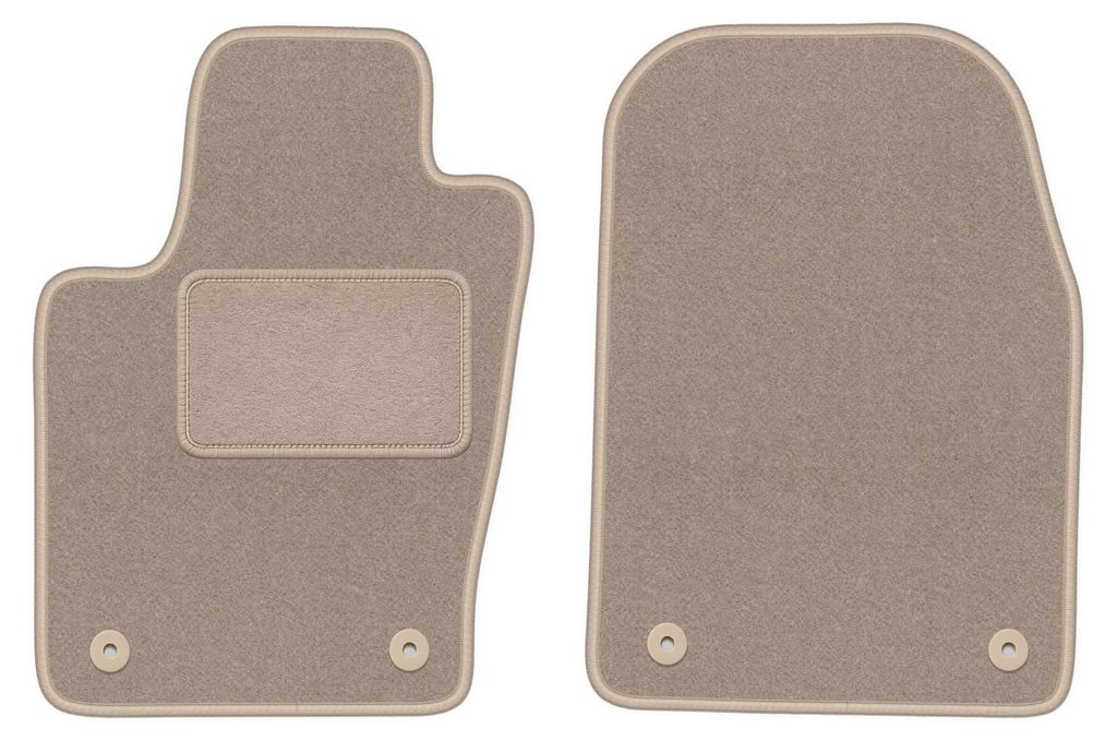 Vordere Auto Fußmatten Velours für: Dodge Durango III 2010-2020 6-Sitzer beige