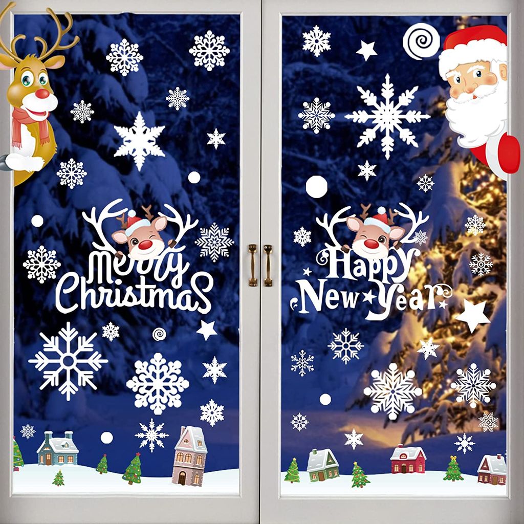 Frohe Weihnachten Wand Fenster Aufkleber Weihnachten Dekorationen