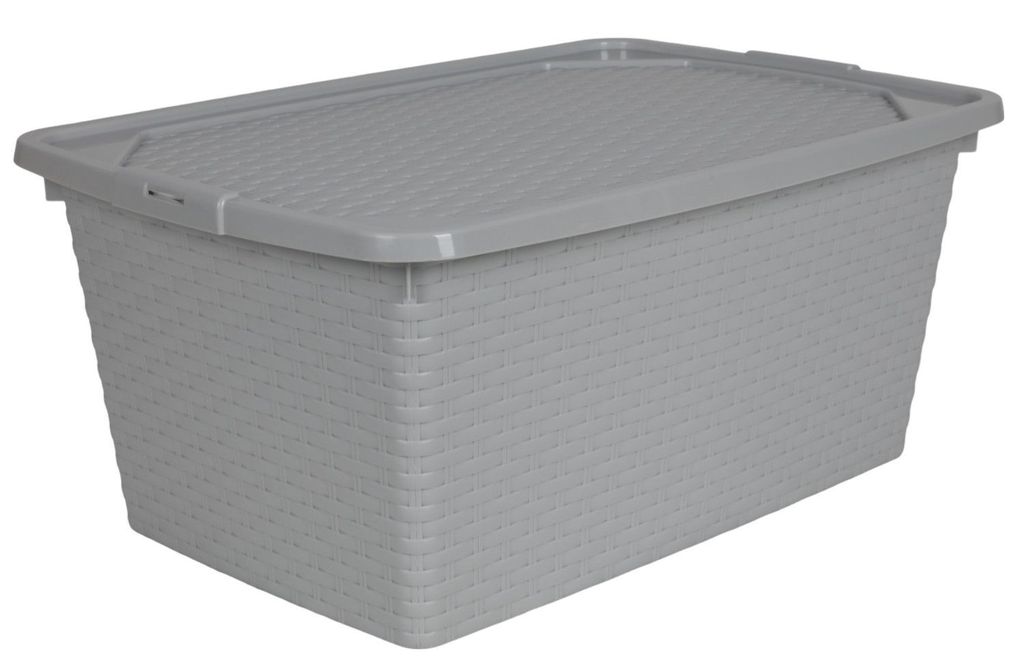 Aufbewahrungsbox 40 L Rattanoptik Dekobox Produktbild 