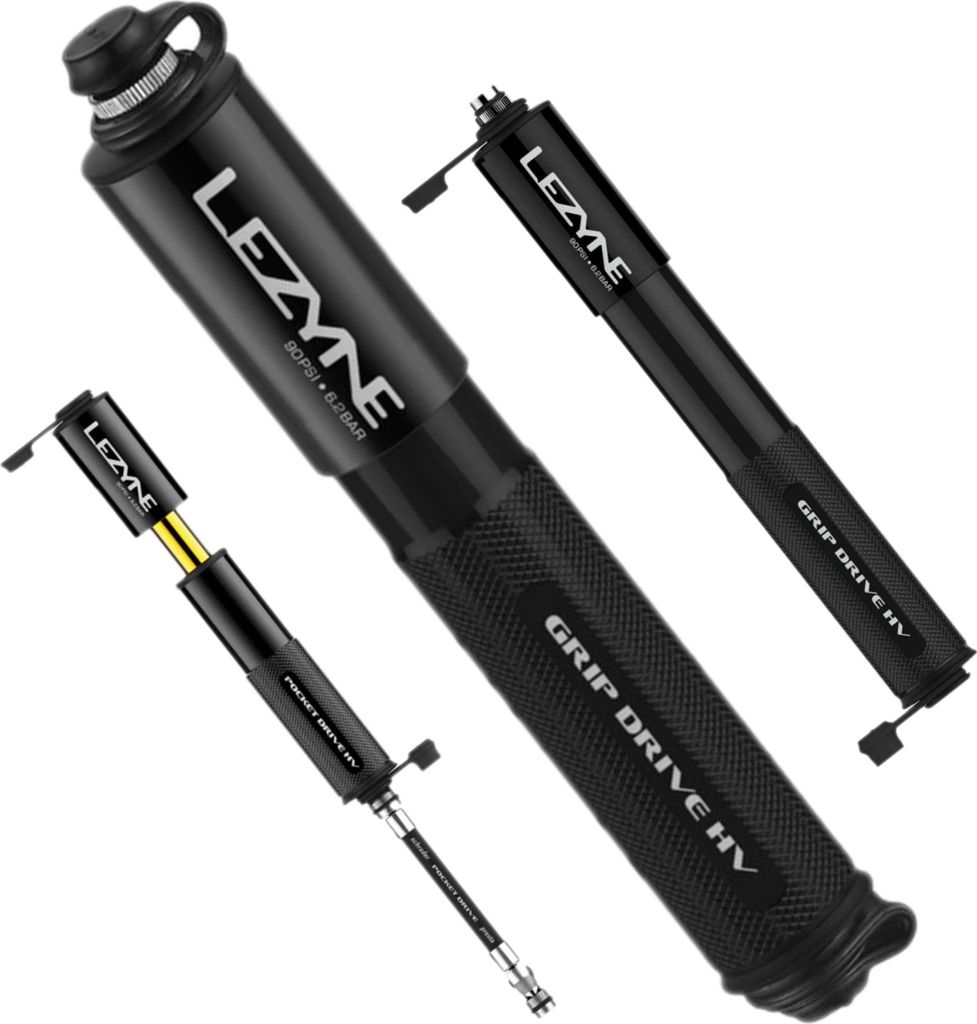 Lezyne Grip Drive HV, Handluftpumpe, Fahrrad, Schwarz, Produktbild 