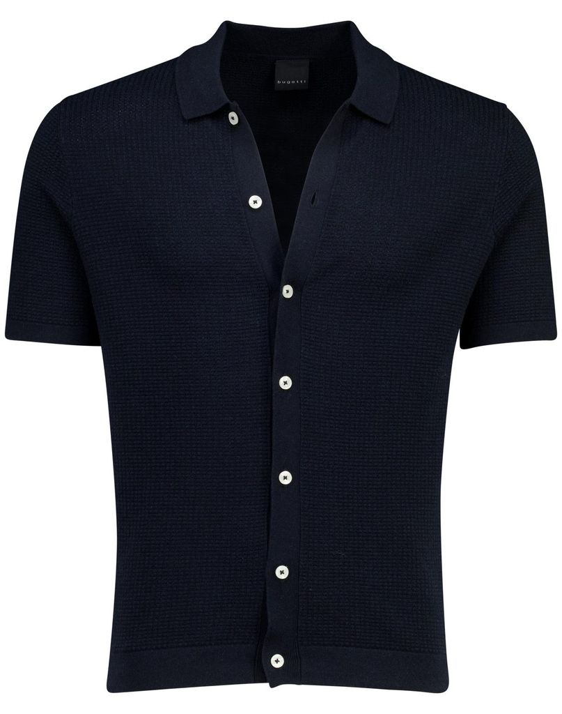 Dunkelblaue Bugatti Polo mit Kragen