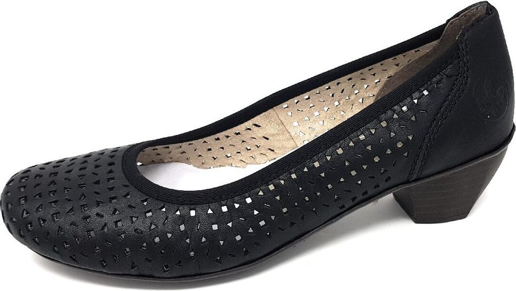 Rieker Pumps - Asphaltschwarz Glattleder Größe: 40 Normal Produktbild 24