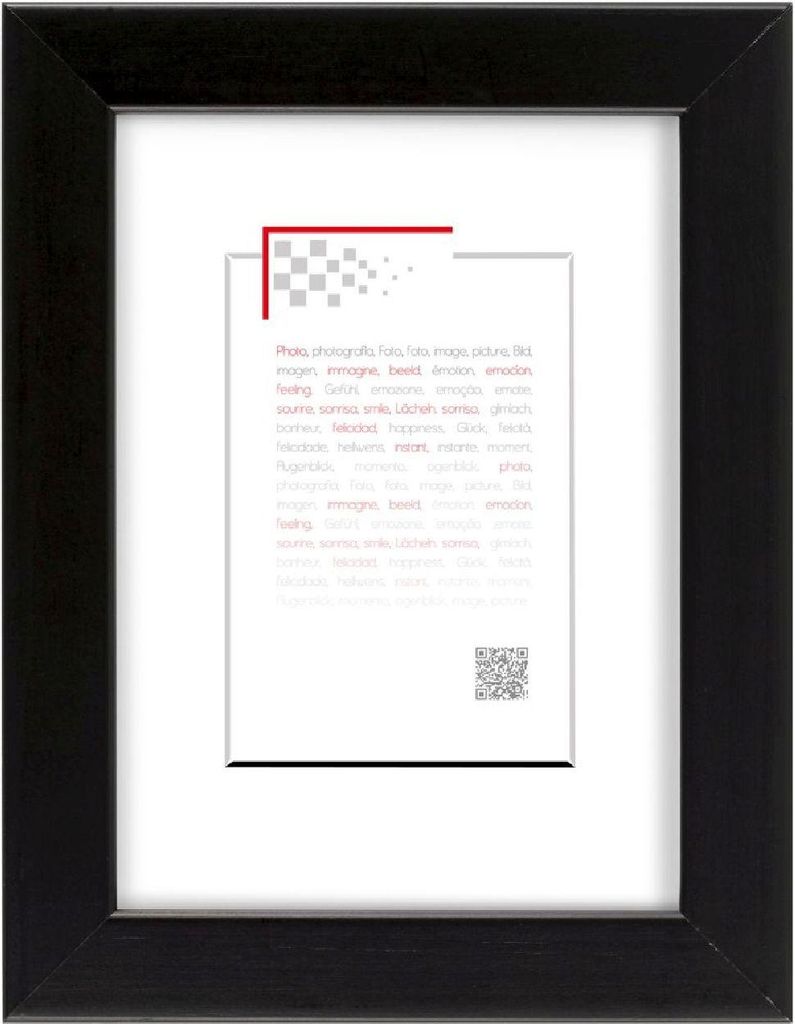 Ceanothe Holzrahmen MAT 20x30 cm schwarz Flachprofil Normalglas