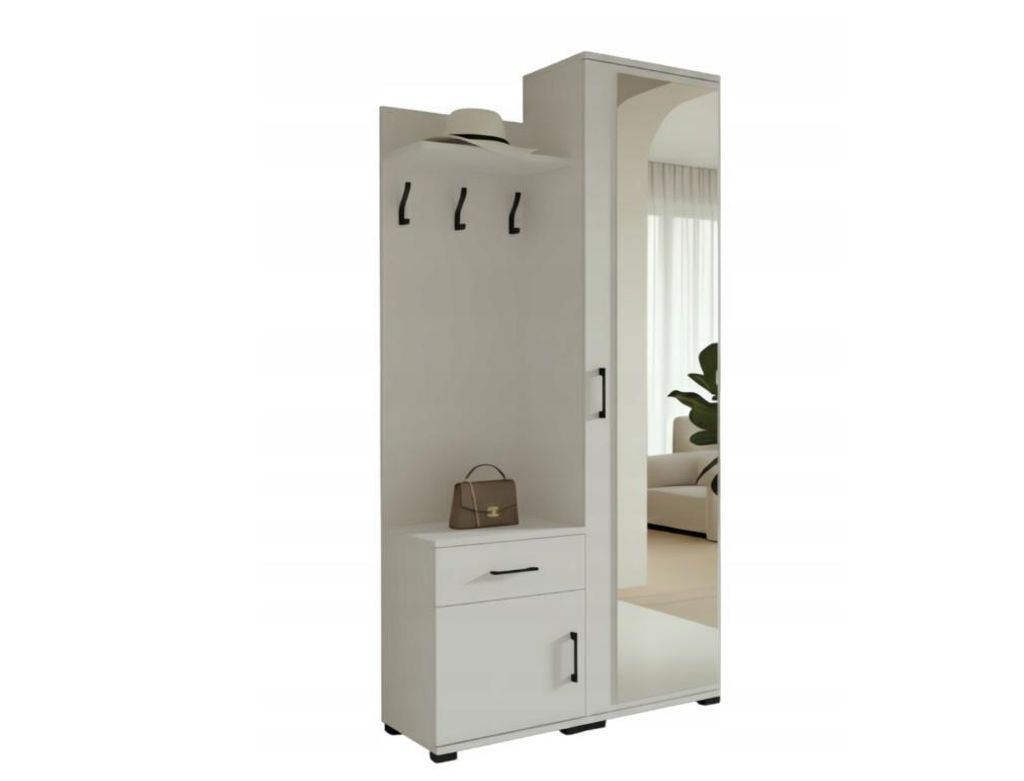 Garderobe ERYK mit Spiegel 40x90x190 cm – Moderne Produktbild 