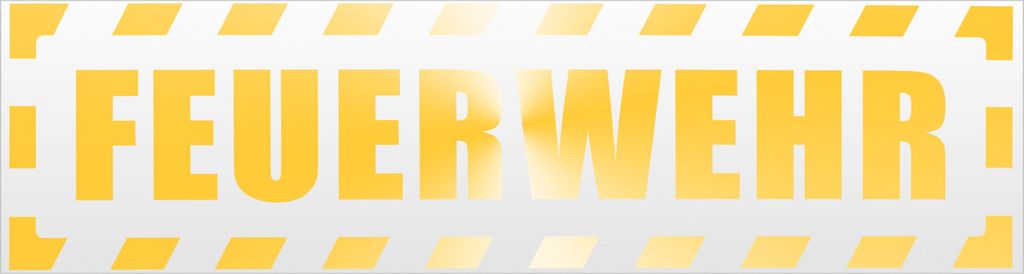 Kiwistar Feuerwehr Motiv 1 gestreift Magnetschild Schild magnetisch - 45cm Gelb - reflektierend - Magnetfolie für Auto PKW Kfz